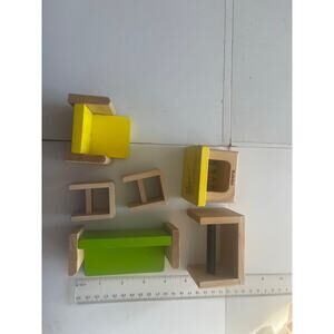 Wooden doll house accessories